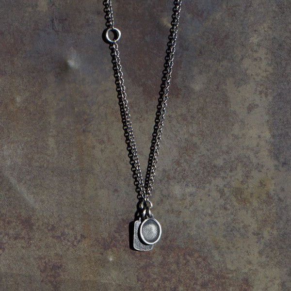 WERKSTATT MUNCHEN Two mini tag necklace WM-M7450-0 PWM9